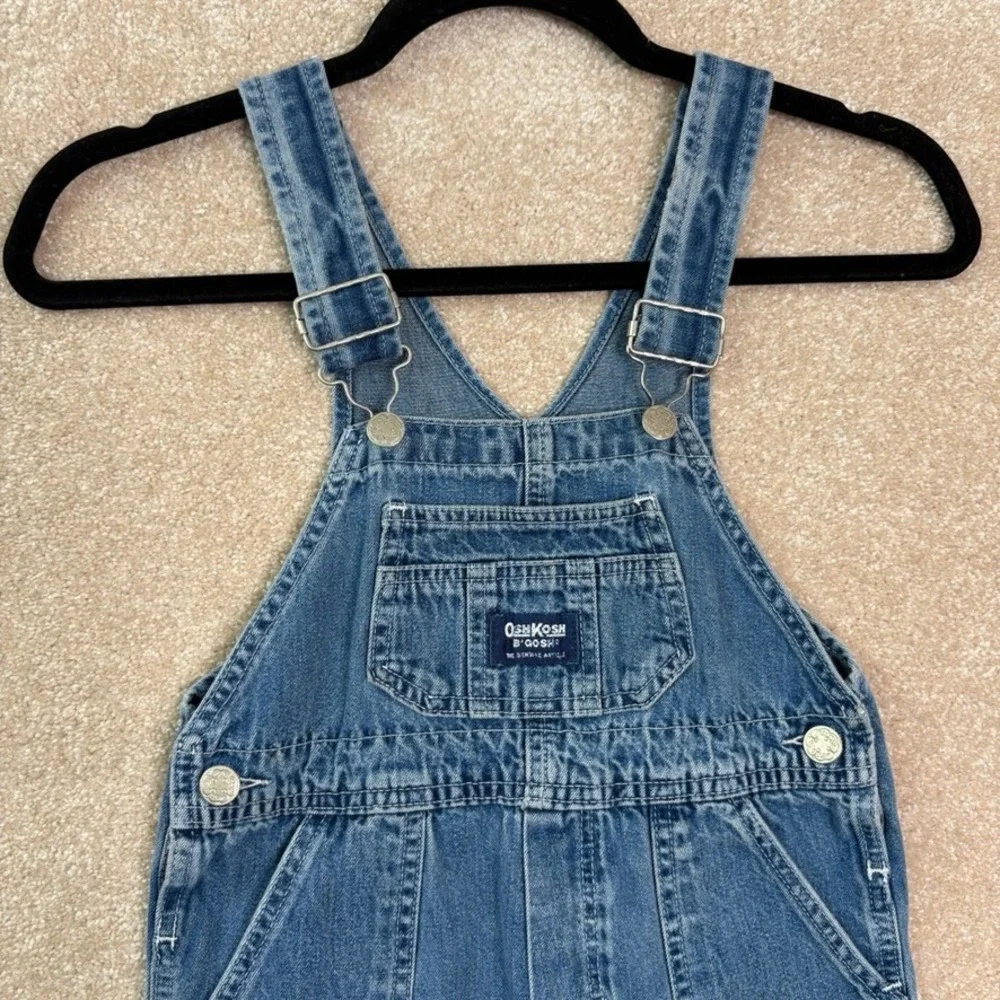 VINTAGE OshKosh B'Gosh Vestbak Overalls Kid's 4T Blue Denim Bibs Toddler Boys